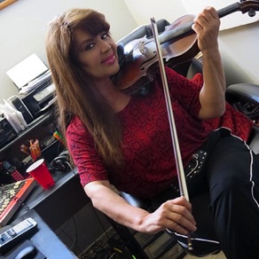 Olga Breeskin, famous Mexican artist and friend, recording at Lan Media Productions.